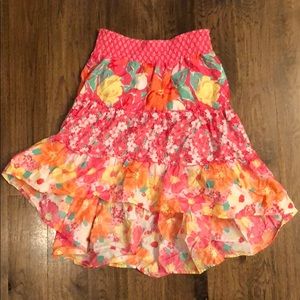 Pink Children’s Floral Skirt